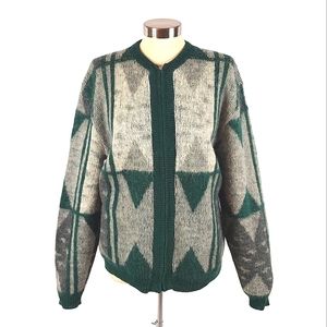 Penney’s Towncraft Vintage Virgin Mohair Wool Cardigan. Size L